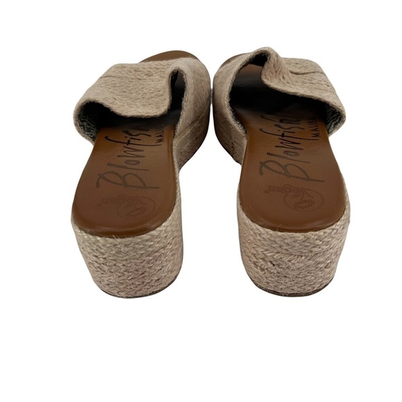 Blowfish Tan Platform Espadrille Slide Sandals Size 7 1/2 Women’s - Picture 6 of 8